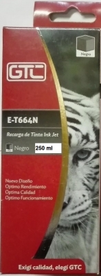 Cartucho Tinta Compatible Gtc Botella Negro Para Epson 70 Cc 664