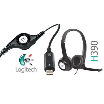 Auriculares C/microfono Logitech H390 Usb Color Negro  Ideal Home Office