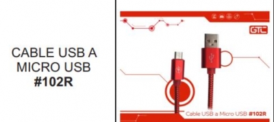 Accesorios Para Celulares Gtc Cable Micro Usb #102r 1m