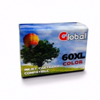 Cartucho Tinta Compatible Global Hp 60 Xl Color Inkcarhp60xlc