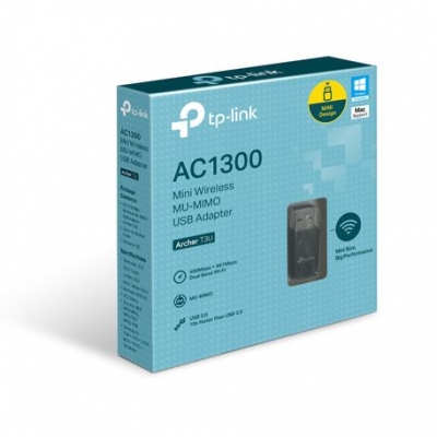 Placa De Red Tp-link  Archer T3u Wifi Usb 3.0 Mini  Ac1300 Dual Band Mu Mimo