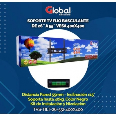 Soportes Tv Lcd Led Global Tvs-tilt-26-55l-400x400 Fijo Con Inclinacion 26 A 55