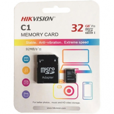 Memoria Flash Hikvision Micro Sd 32 Clase 10 C/ Adaptador Hs-tf-c1