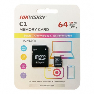 Memoria Flash Hikvision Micro Sd 64 Clase 10 C/ Adaptador Hs-tf-c1