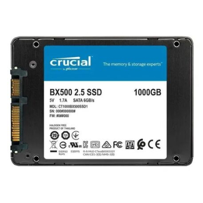 Disco Ssd Ssd Crucial Bx500 1 Tb Sata 3.0 540Mb/S