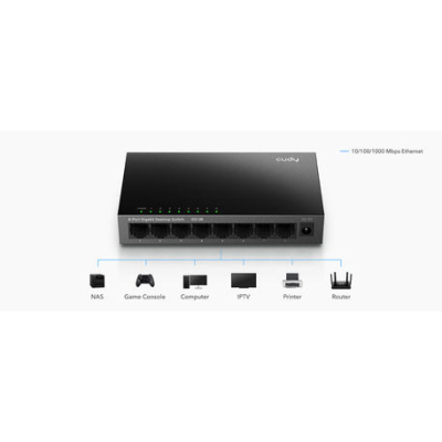 Switch Cudy Gs108 8 Puertos Gigabit Gigalan Metal