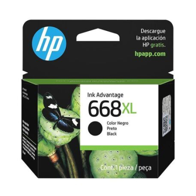 Cartucho Tinta Original Hp 668Xl Negro Alto Rendimiento