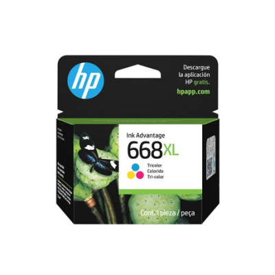 Cartucho Tinta Original Hp 668Xl Color Alto Rendimiento