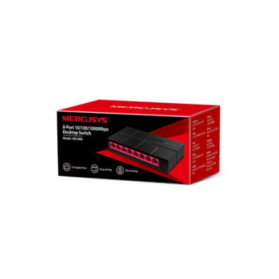 Switch Mercusys Ms108G 8 Puertos Gigabit Gigalan 10/100/1000