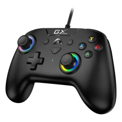 Joystick Genius Game Pad Gx-23Uv Usb Rgb Pc Ps3 Ps4 Switch Android Vibracion