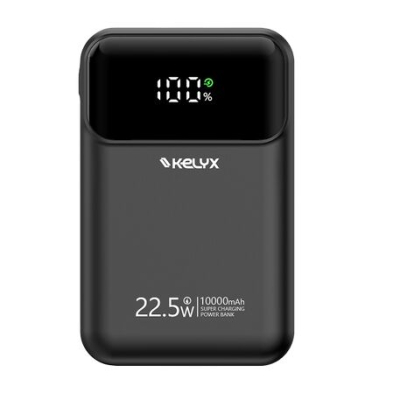 Accesorios Para Celulares Power Bank Kelyx Slim 10000 Mha Type-C+Usb+Lightning Carga Rapida