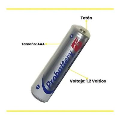 Pilas Probattery Recargable Níquel Metal  Aaa 1000Mah X1