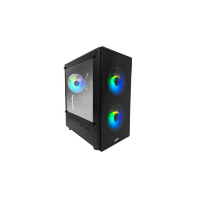 Gabinete Sentey T5Blk-Sf T5 Glass Black, Vgas Hasta 290Mm, M-Atx / Itx, 3 Coolb